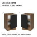 Ver imagem 4 de Balcão de Cozinha 50cm 1 Porta (sem Tampo) Rustic/preto Glamy Madesa