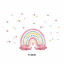 Ver imagem 1 de Adesivo de Parede Infantil Arco Íris Aquarela Grande - G - Rose