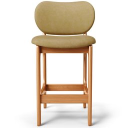 Kit 03 Banquetas Baixa Bar Cozinha e Sala de Jantar Fixa Betta L02 Imbuia Couríssimo Casco Fendi - L - 5