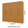 Guarda Roupa 6 Portas 4 Gavetas Casal 100% Mdf Cinamomo Blor Shop Jm - 2
