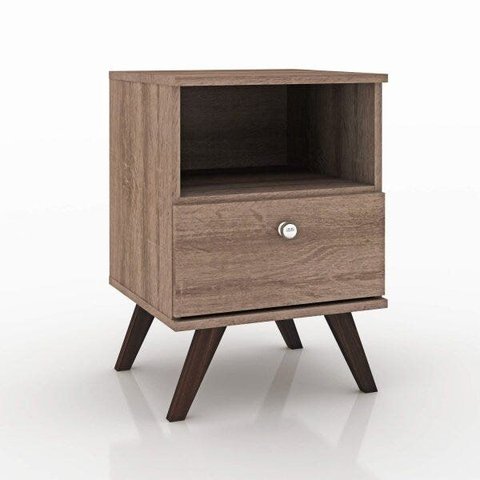 Mesa de Cabeceira 1 Gaveta RT 3019 Marrom