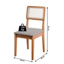 Ver imagem 4 de Conjunto Sala de Jantar Amsterdã New Mesa Tampo Giratório 6 Cadeiras Santiago Madeirado/off White