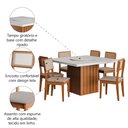 Ver imagem 5 de Conjunto Sala de Jantar Amsterdã New Mesa Tampo Giratório 6 Cadeiras Santiago Madeirado/off White