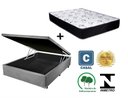 Ver imagem 3 de Cama Box Baú Casal Conforto Sintético Cinza + Colchão Casal Conforto Espuma D33 14x138x188