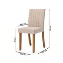 Ver imagem 5 de Conjunto Sala de Jantar Mesa Lisa 140cm com Tampo MDF e Vidro Redonda 6 Cadeiras Lily