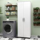 Ver imagem 1 de Organizador Armário com Rodízios 2 Portas 4 Prateleiras MDF-MDP 67cm Mais de Casa