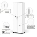 Ver imagem 5 de Organizador Armário com Rodízios 2 Portas 4 Prateleiras MDF-MDP 67cm Mais de Casa