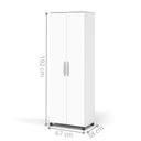 Ver imagem 2 de Organizador Armário com Rodízios 2 Portas 4 Prateleiras MDF-MDP 67cm Mais de Casa