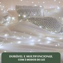 Ver imagem 4 de Fio de Fada 100 LED Branco Frio 10m Cordão Pisca Luz Lâmpada Festa Decoração Árvore de Natal Luvinco