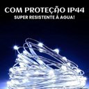Ver mais imagens de Fio de Fada 100 LED Branco Frio 10m Cordão Pisca Luz Lâmpada Festa Decoração Árvore de Natal Luvinco