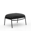 Ver imagem 4 de Kit Poltrona Cadeira Decorativa + Puf Serrana Zahav Estofado:Courino Sintético Preto