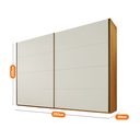 Ver imagem 3 de Guarda Roupa Samara 2 Portas Flutuantes 100 MDF - Móveis Europa