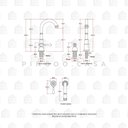 Ver imagem 6 de Torneira Para Banheiro Misturador Duplo Comando Sincorá Pingoo.casa - Dourado