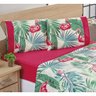 Edredom Queen Size Flamingo Estampado 200 Fios Dupla Face + Jogo de Cama - 7 Peças - 2
