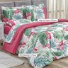 Edredom Queen Size Flamingo Estampado 200 Fios Dupla Face + Jogo de Cama - 7 Peças - 3