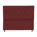 Ver imagem 1 de Cabeceira Cama Box Estofada Solteiro 90 Cm Suede Anitta Bordô