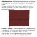 Ver imagem 4 de Cabeceira Cama Box Estofada Solteiro 90 Cm Suede Anitta Bordô