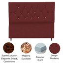 Ver imagem 5 de Cabeceira Cama Box Estofada Solteiro 90 Cm Suede Anitta Bordô