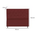 Ver imagem 3 de Cabeceira Cama Box Estofada Solteiro 90 Cm Suede Anitta Bordô