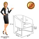 Ver imagem 3 de Namoradeira e 2 Poltronas Industrial Preto Stella Pto-linho D03 - D'Rossi Cor Cinza