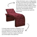 Ver imagem 5 de Maca Estofada Estética Cílios Regulável Spa Suede Ana:bordô