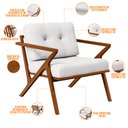 Ver imagem 4 de Poltrona Decorativa Sala de Estar com Cintas de Corano Laís B04 Facto Branco - Lyam Decor