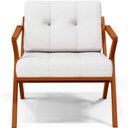 Ver imagem 3 de Poltrona Decorativa Sala de Estar com Cintas de Corano Laís B04 Facto Branco - Lyam Decor