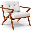 Ver imagem 2 de Poltrona Decorativa Sala de Estar com Cintas de Corano Laís B04 Facto Branco - Lyam Decor
