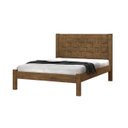 Ver imagem 2 de Cama Lai Casal com Cabeceira Trabalhada 100% Mdf com Estrado em Madeira Cor Jequitiba Ja