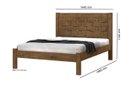 Ver imagem 3 de Cama Lai Casal com Cabeceira Trabalhada 100% Mdf com Estrado em Madeira Cor Jequitiba Ja