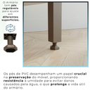 Ver imagem 4 de Kit Armário de Cozinha 4 Portas 2 Gavetas Lucca Chf Móveis Cinamomo com Branco Acetinado