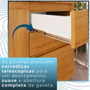 Ver imagem 6 de Kit Armário de Cozinha 4 Portas 2 Gavetas Lucca Chf Móveis Cinamomo com Branco Acetinado