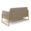 Ver imagem 5 de Sofá Namoradeira com Poltrona Base Industrial Alta Dourado Marisa Suede D03 - D’RossiMarrom