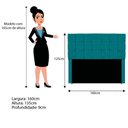 Ver imagem 3 de Cabeceira Estofada Manchester 160 Cm Queen Size Suede - Doce Sonho Móveis Cor Azul Turquesa