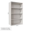 Ver imagem 3 de Armário Aéreo Planejado 2 Portas 135cm com Porta de Vidro Arizona CabeCasa MadeiraOriginals Branco