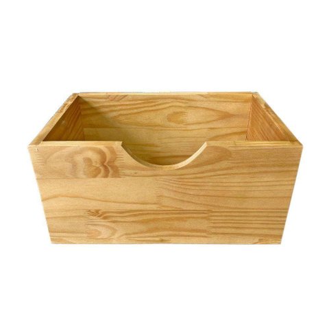 Gaveta Linea 1 Baixa Madeira Pinus Corrediças Simples Nozes 45,7cm Artfactory Design
