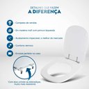 Ver imagem 3 de Assento Sanitário Tampa de Vaso Madeira Mdf Laqueado Paris para Bacia Ideal Standard - Cinza Claro