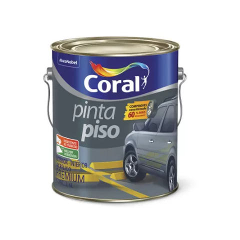 Tinta Coral Pinta Piso 3,6L Vermelho Segurança