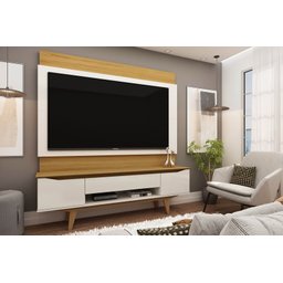 Rack Com Painel Para Sala ou Quarto e TV de Até 70" Com 1 Gaveta e 2 Portas 1,80m Camaru com - 3
