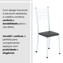 Ver mais imagens de Conjunto de Mesa Tubular 70cm x 70cm Tampo em MDF com 4 Cadeiras Dany Branco/Preto Liso