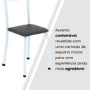 Ver imagem 7 de Conjunto de Mesa Tubular 70cm x 70cm Tampo em MDF com 4 Cadeiras Dany Branco/Preto Liso