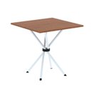 Ver imagem 5 de Conjunto de Mesa Tubular 70cm x 70cm Tampo em MDF com 4 Cadeiras Dany Branco/Preto Liso