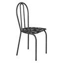 Ver imagem 3 de Kit 4 Cadeiras de Cozinha Texas Estampado Preto Florido Pés de Ferro Cromo Preto - Pallazio