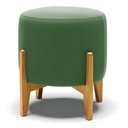 Ver imagem 1 de Puff Stella Suede Verde Base Madeira Castanho - D'Rossi DRossi
