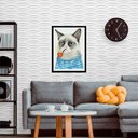 Ver imagem 2 de Quadro Gato Marinheiro 24x18cm - com vidro:Madeira preta