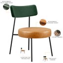 Ver imagem 4 de Kit 02 Poltronas Para Sala De Estar Londres L02 Facto Verde Musgo Couríssimo Whisky - Lyam Decorb