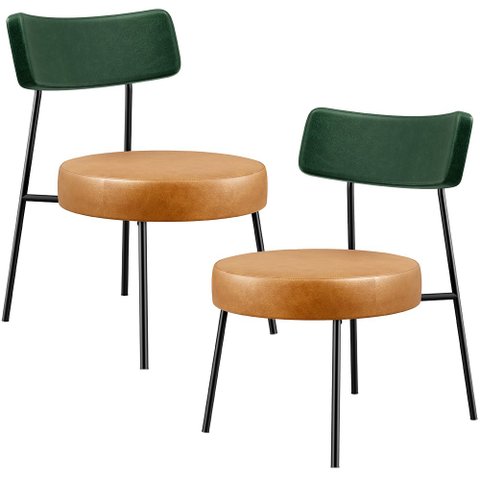 Kit 02 Poltronas Para Sala De Estar Londres L02 Facto Verde Musgo Couríssimo Whisky - Lyam Decorb