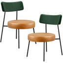 Ver imagem 1 de Kit 02 Poltronas Para Sala De Estar Londres L02 Facto Verde Musgo Couríssimo Whisky - Lyam Decorb