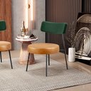 Ver imagem 2 de Kit 02 Poltronas Para Sala De Estar Londres L02 Facto Verde Musgo Couríssimo Whisky - Lyam Decorb