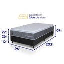 Ver imagem 2 de Conjunto Box Preto Argel Cinza Espuma D33 Solteiro 96x203x67 - King House
